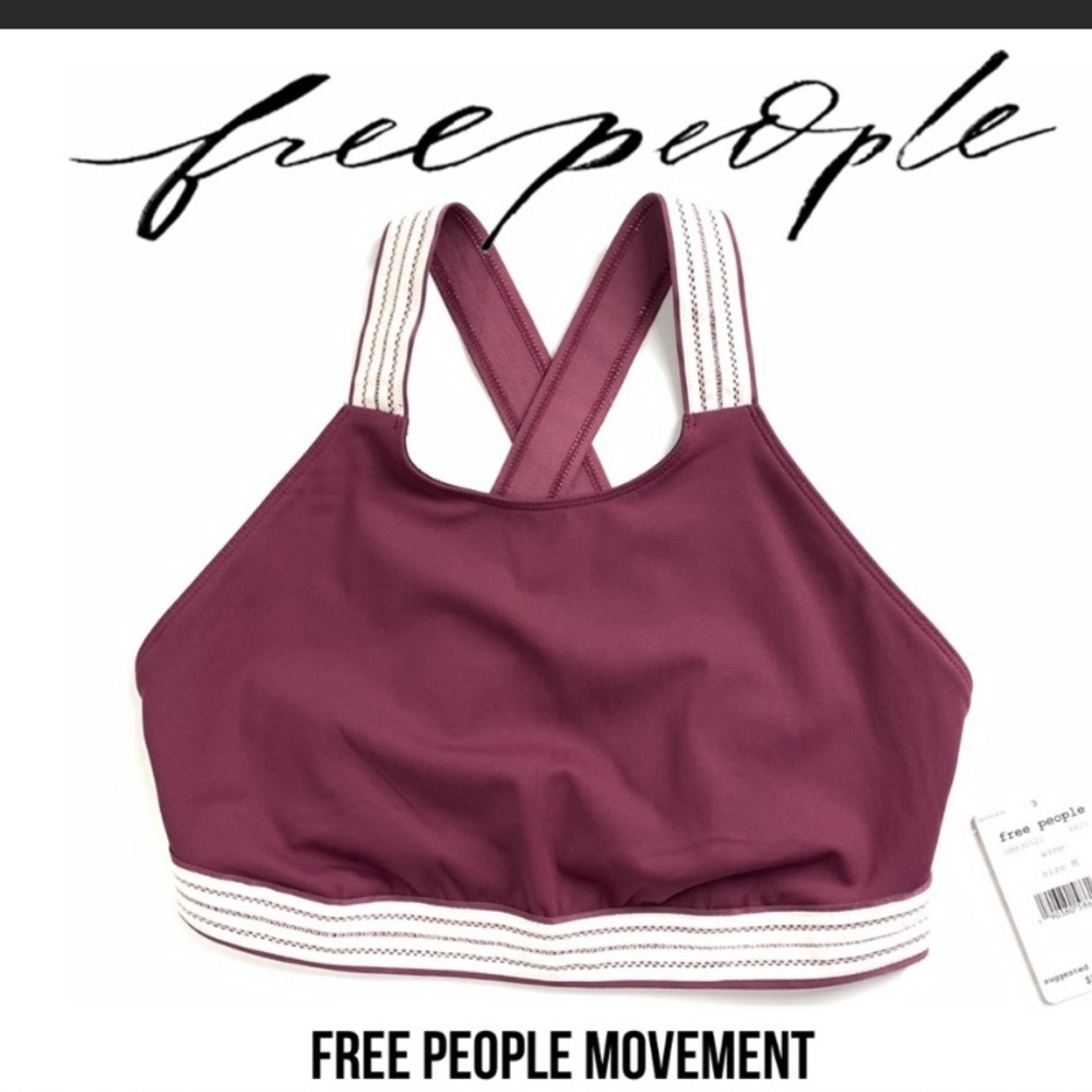 NWT Free People Movement Maroon Bra Size XS